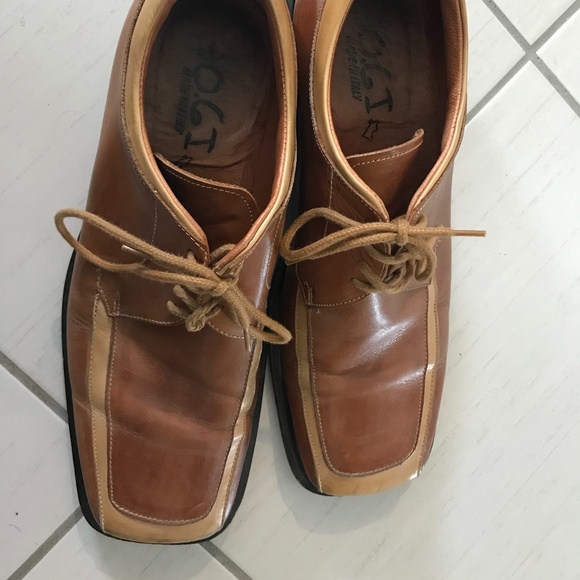 🎇Host Pick🎇 Made in Italy Two-tone Cognac/tan Square Toe Shoes - euro size 41 - Picture 8 of 10